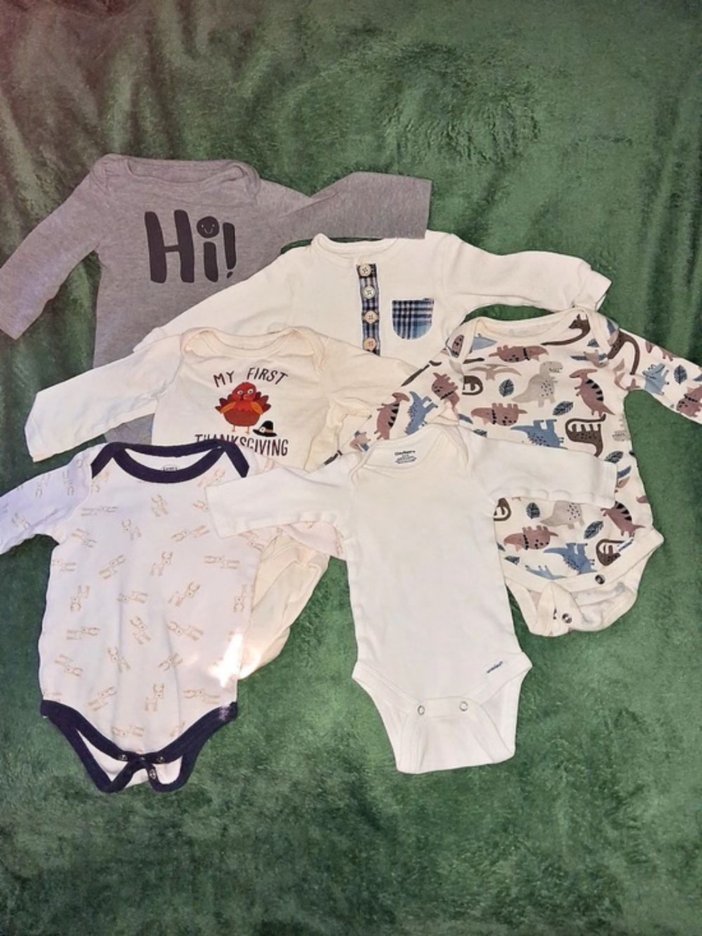 Baby Boy Longsleeve Bodysuit Bundle 0-3M